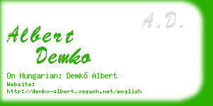 albert demko business card